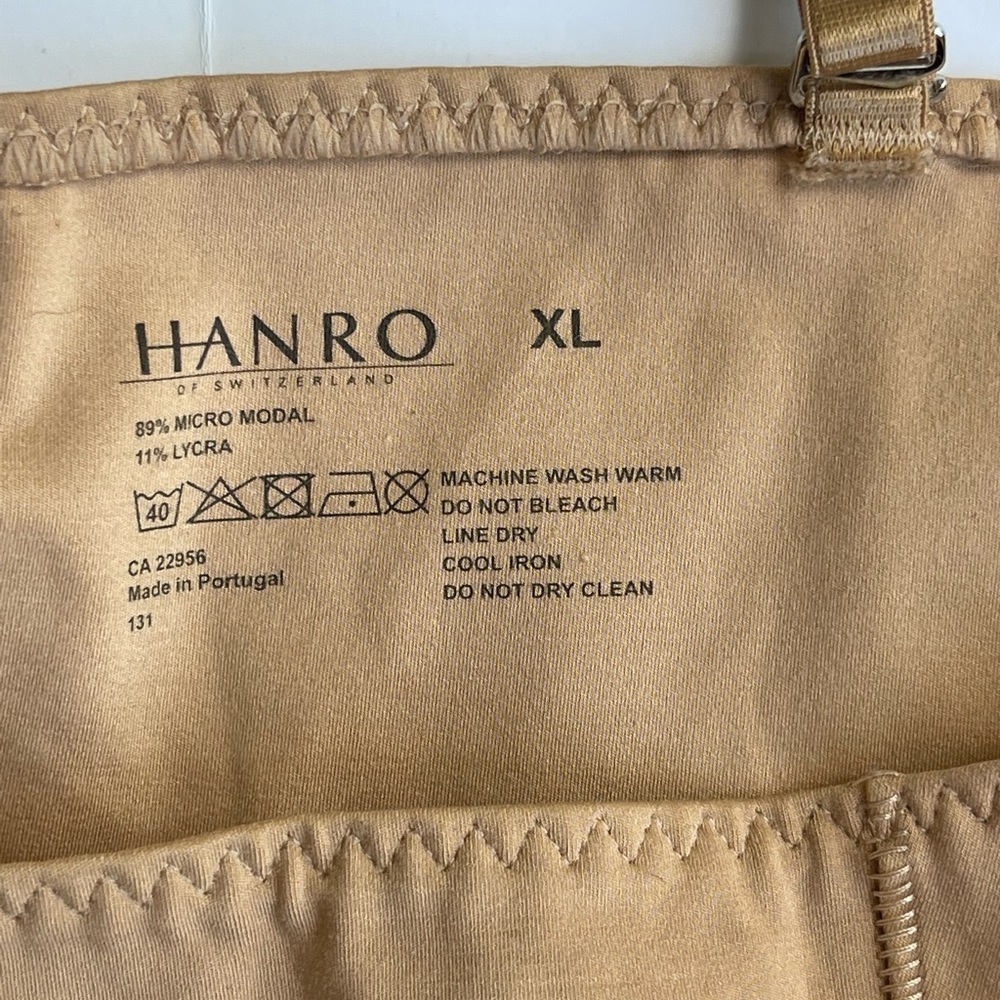 Hanro XL Natural Shape Open Bust Shaper Cami Super Smooth Soft Nude Tan - Picture 3 of 4